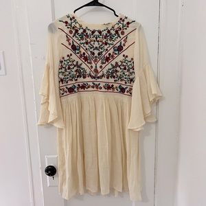 Umgee Boho Embroidered Dress - S